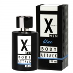 Feromony męskie. Kuszące perfumy - Body Attack Blue 50 ml