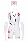 Kostium pielęgniarki, biały, 5 części - Emergency dress white
